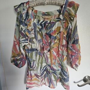 Hope & Harlow blouse. 3/4 sleeves. Very pretty square neckline. 🍃 💜 🍂